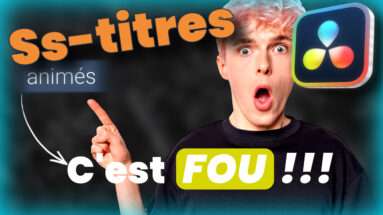Comment animer sous-titres Davinci Resolve 20